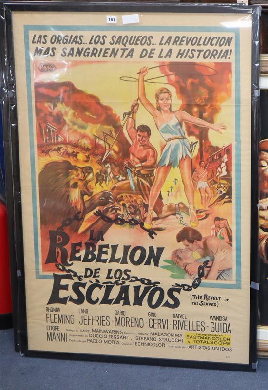 An original one sheet film poster La Rebellion de Lus Esclavos - The Revolt of the Slaves